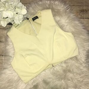 Bardot Crop Top, Exposed Zipper Sleeveless Top